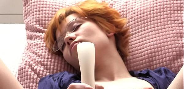  Coed Takes Her Time Edging With A Wand Until Her Hairy Pussy Throbs And Pulses From Orgasm